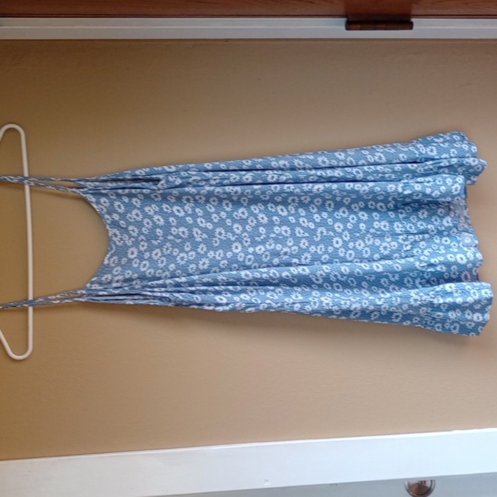 Wild Fable Floral Blue Cotton mini tank dress size M - Picture 8 of 8